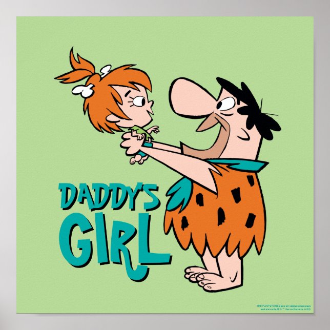 Affiche The Flintstones | Fred & Pebbles - Daddy's Girl (Devant)