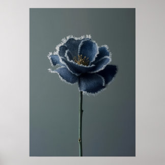 Affiche The Fragile Bloom of a Reconstructed Denim Flower