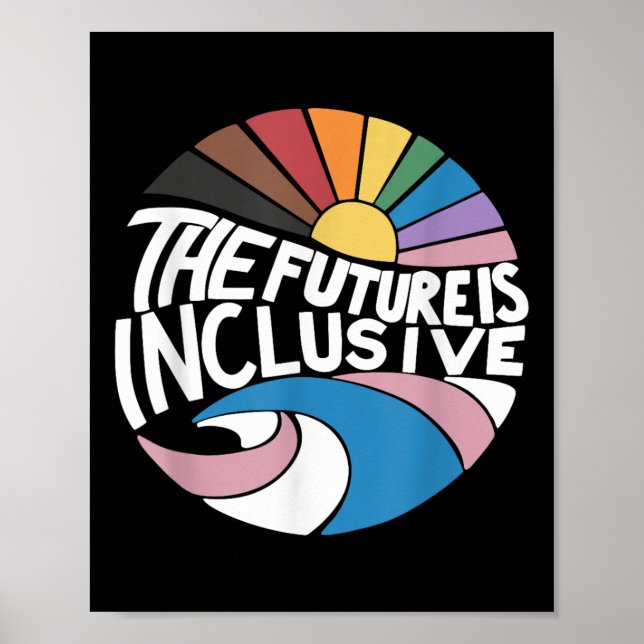 Affiche The Future Is Inclusive Lgbt Gay Rights Pride _2  (Devant)