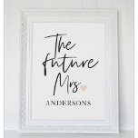 Affiche The Future Mrs and Your Name | Modern Beauty Gift<br><div class="desc">Introducing "The Future Mrs and Your Name" Modern Beauty Gift Set from Zazzle Celebrate the joyous occasion of the future Mrs. with a modern beauty gift set from Zazzle that combines luxury, personalization, and style. This exclusive gift set is designed to make her feel truly special as she embarks on...</div>