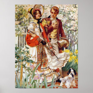 Affiche The Garden Walk, 1904 par J. C. Leyendecker