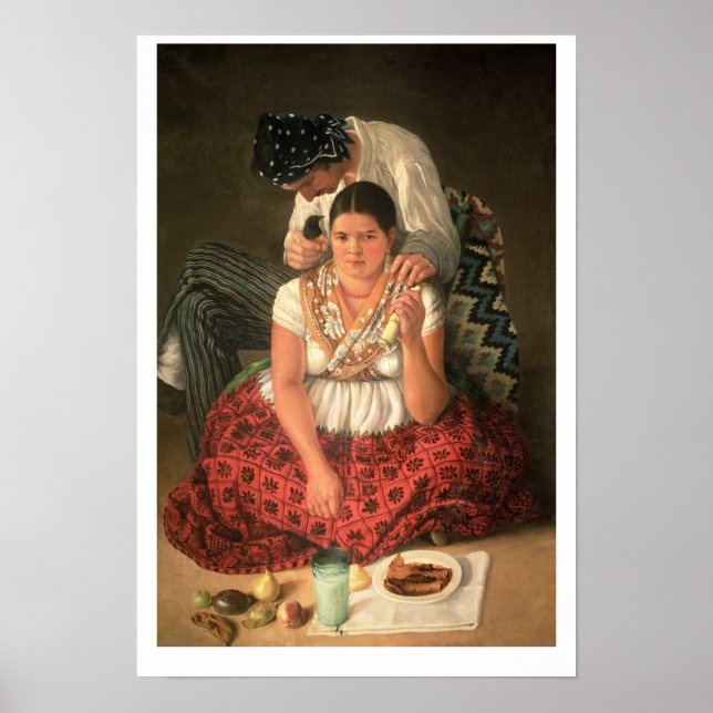 Affiche The Gipsy Boy and Girl (huile sur toile) (Devant)