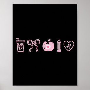 Affiche Thé glacé à cœur de coquette de la Saint-Valentin