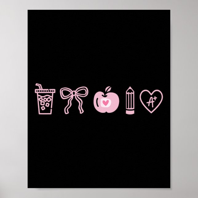 Affiche Thé glacé à cœur de coquette de la Saint-Valentin  (Devant)