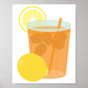 Affiche Thé glacé au citron