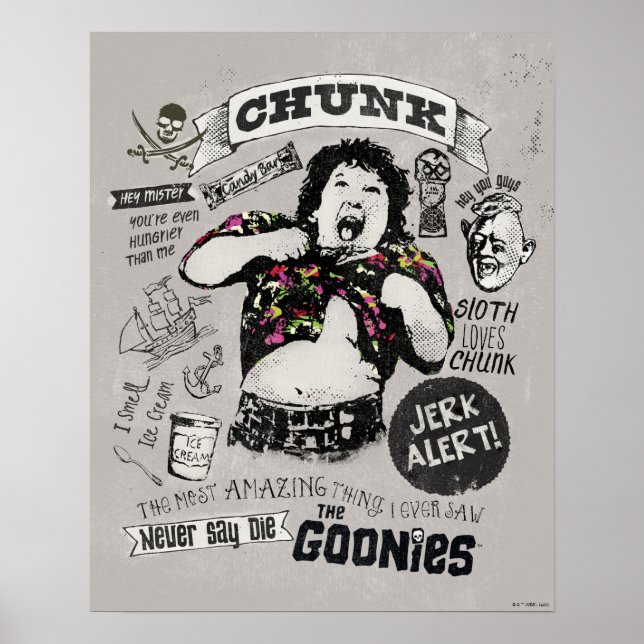 Affiche The Goonies Chunk Retro Collage (Devant)