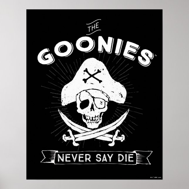 Affiche The Goonies "Never Say Die" Pirate Badge (Devant)