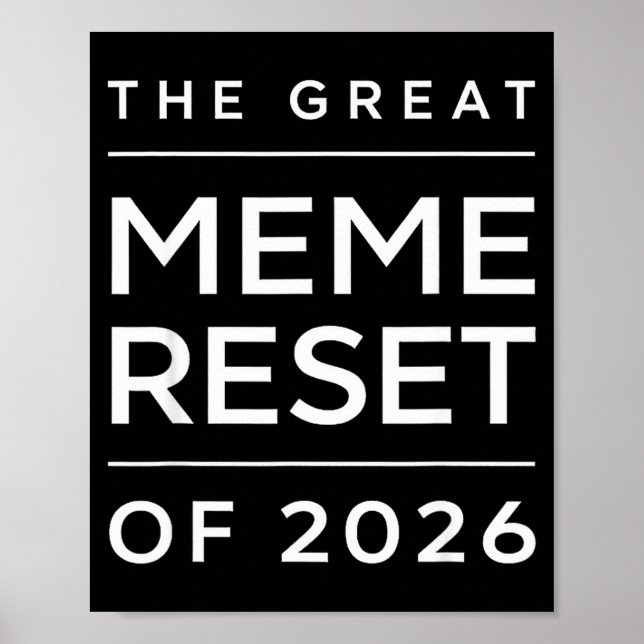 Affiche The Great Meme Reset Of 2026 Funny Internet Memes  (Devant)