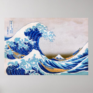 Affiche The Great Wave off Kanagawa, Hokusai