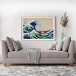 Affiche The Great Wave off Kanagawa vintage illustration<br><div class="desc">wall art print and poster remix from original painting by Katsushika Hokusai</div>