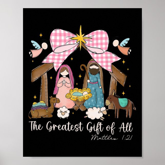 Affiche The Greatest Gift For All Christmas Nativity Jesus (Devant)