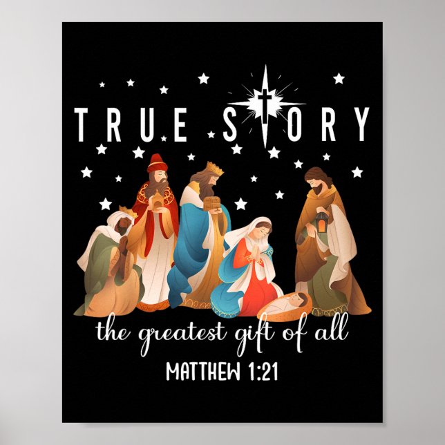 Affiche The Greatest Gift For All Christmas Nativity Jesus (Devant)