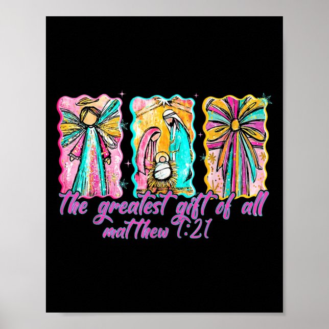 Affiche The Greatest Gift For All Christmas Nativity Jesus (Devant)