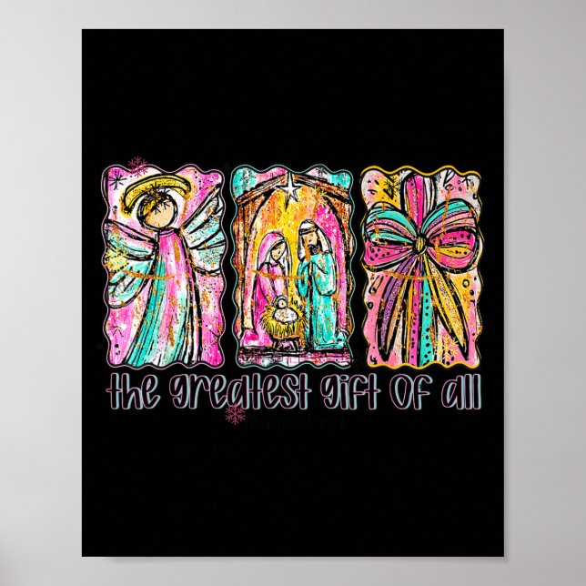 Affiche The Greatest Gift For All Christmas Nativity Jesus (Devant)