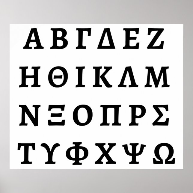 Affiche The Greek Alphabet (Devant)