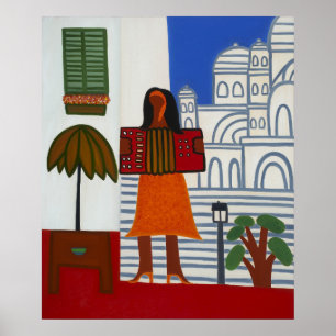 Affiche The Gypsy Girl in Front of Sacre Coeur 2006