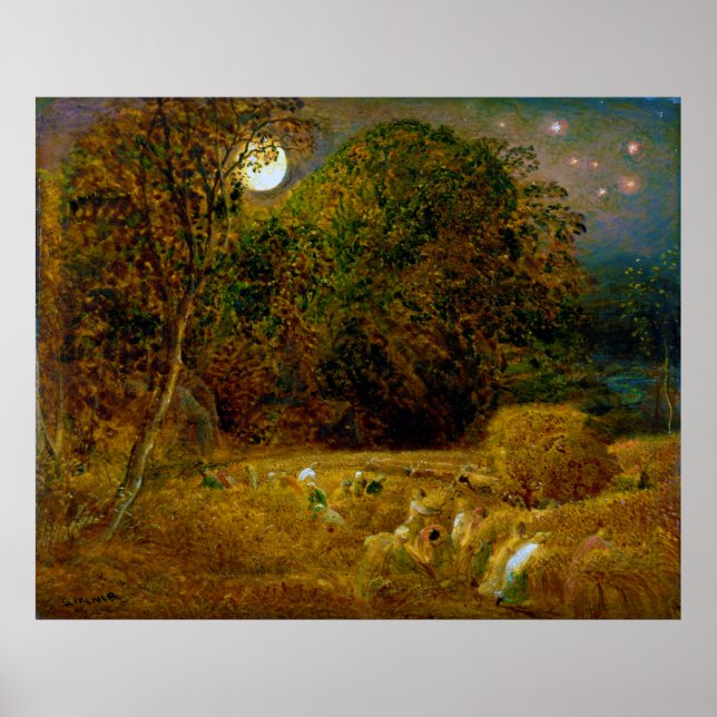 Affiche The Harvest Moon by Samuel Palmer (1833) (Devant)