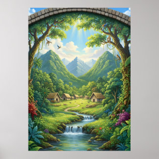 Affiche The Hidden Village of the Emerald Forest