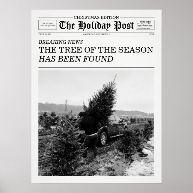 Affiche The Holiday Post Newspaper Christmas Tree Farm (Devant)