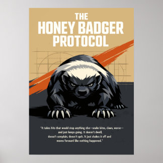 Affiche The Honey Badger Protocol Art