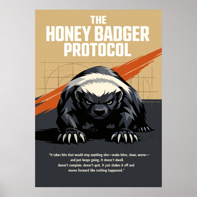 Affiche The Honey Badger Protocol Art (Devant)