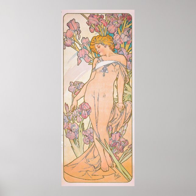 Affiche The Iris (1897) par Alphonse Mucha (Devant)