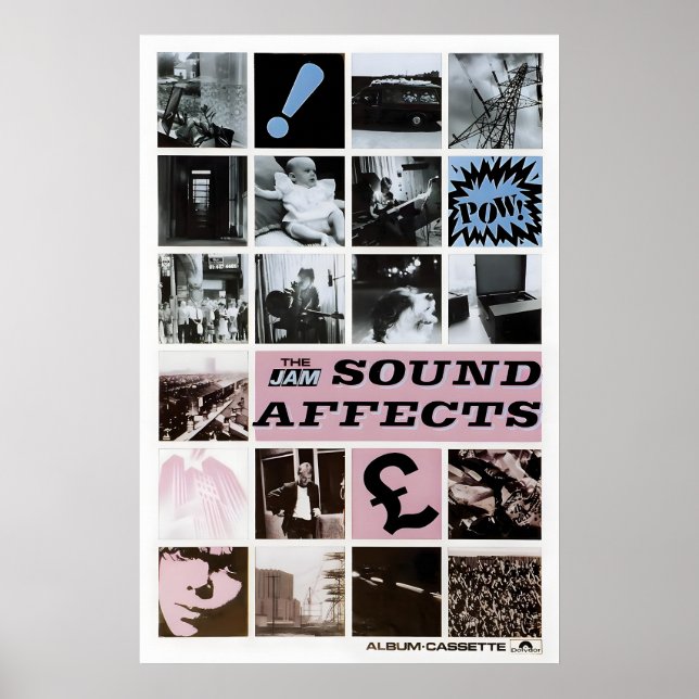 Affiche The Jam 1980 Sound Affects (MÉGA RARE) Anglais (Devant)