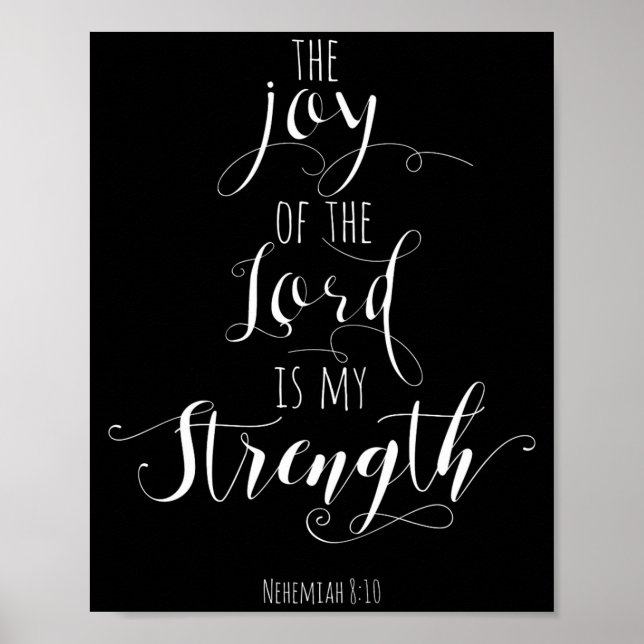 Affiche The Joy Of The Lord Is My Strength Christian  (Devant)