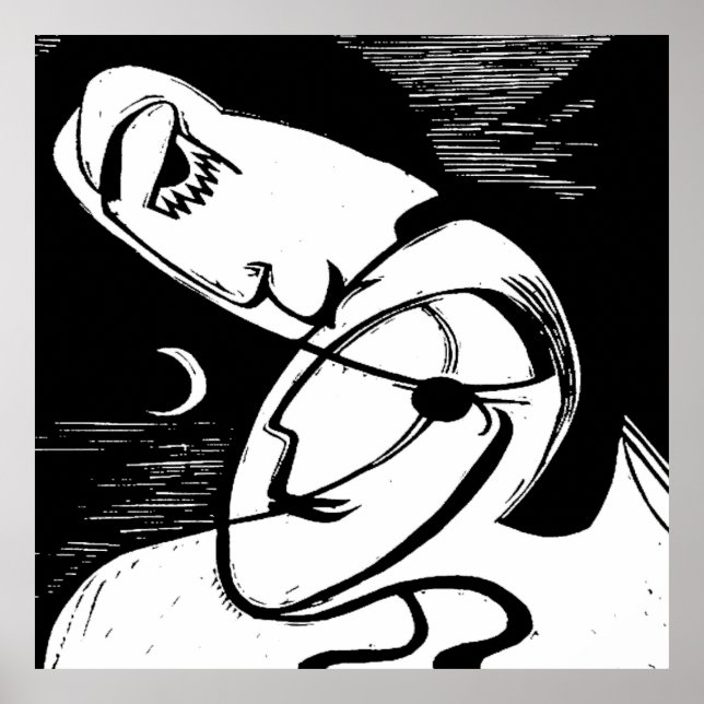 Affiche The Kiss By Moonlight and Ocean (Devant)