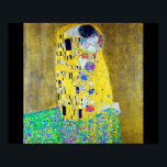 Affiche The Kiss, Gustav Klimt<br><div class="desc">Gustav Klimt (July 14, 1862 – February 6, 1918) was an Austrian symbolist painter and one of the most prominent members of the Vienna Secession movement. Klimt is noted for his paintings, murals, sketches, and other objets d'art. In addition to his figurative works, which include allegories and portraits, he painted...</div>