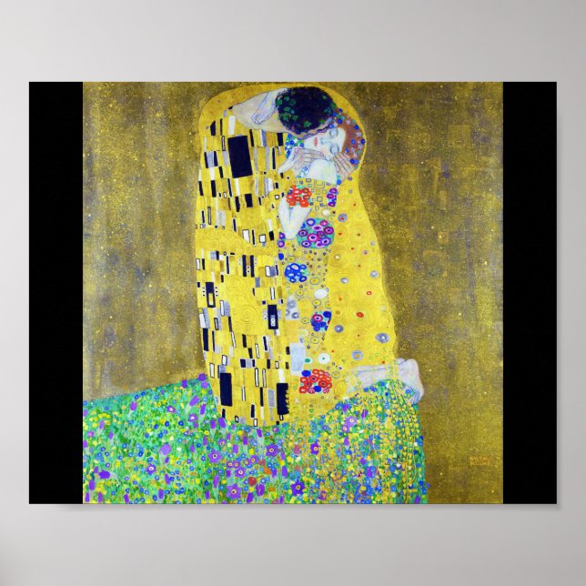 Affiche The Kiss, Gustav Klimt (Devant)