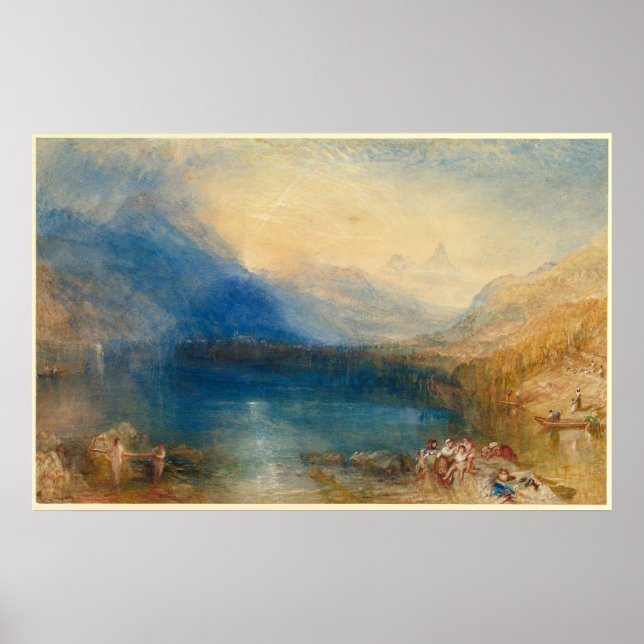 Affiche The Lake of Zug Joseph Mallord William Turner (Devant)