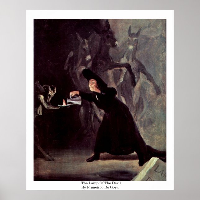 Affiche The Lamp Of The Devil By Francisco De Goya (Devant)