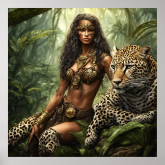 Affiche The Leopard Princess Pinup Girl Style Wall