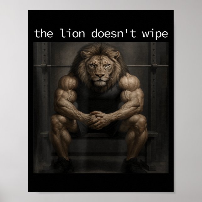 Affiche The Lion Does Not Wipe Lion Does Not Concern Himse (Devant)