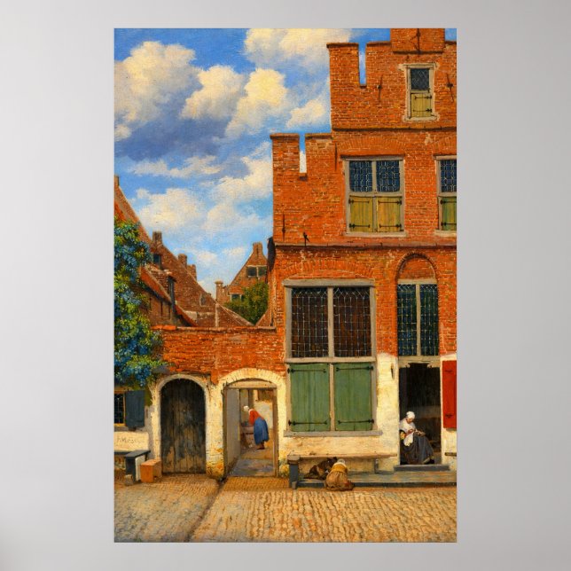 Affiche The Little Street by Johannes Vermeer  (Devant)
