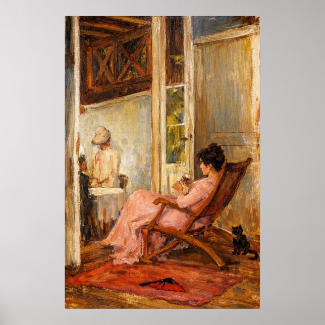 Affiche The Loggia by John William Waterhouse (Devant)