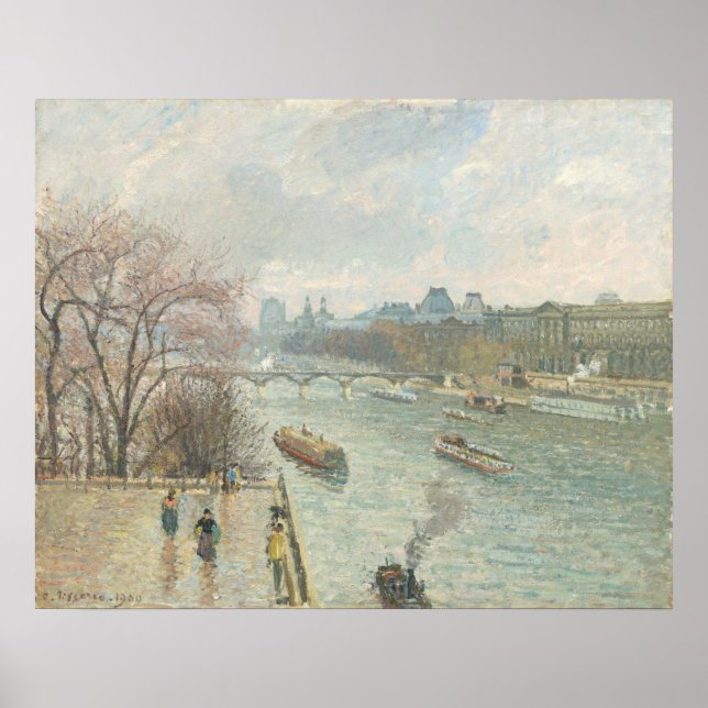 Affiche The Louvre, Afternoon - Camille Pissarro Fine Art (Devant)