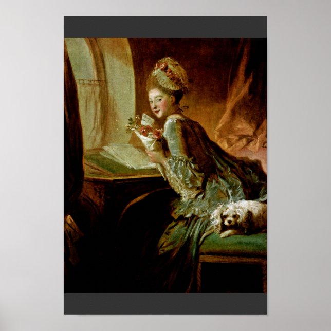 Affiche The Love Letter,  By Fragonard, Jean-Honoré (Best (Devant)