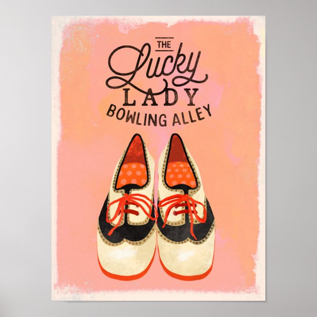Affiche "The Lucky Lady Bowling Alley" Art Cool (Devant)