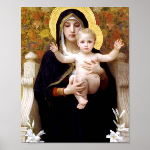 Affiche The Madonna Of Lilies William Adolphe Bouguereau