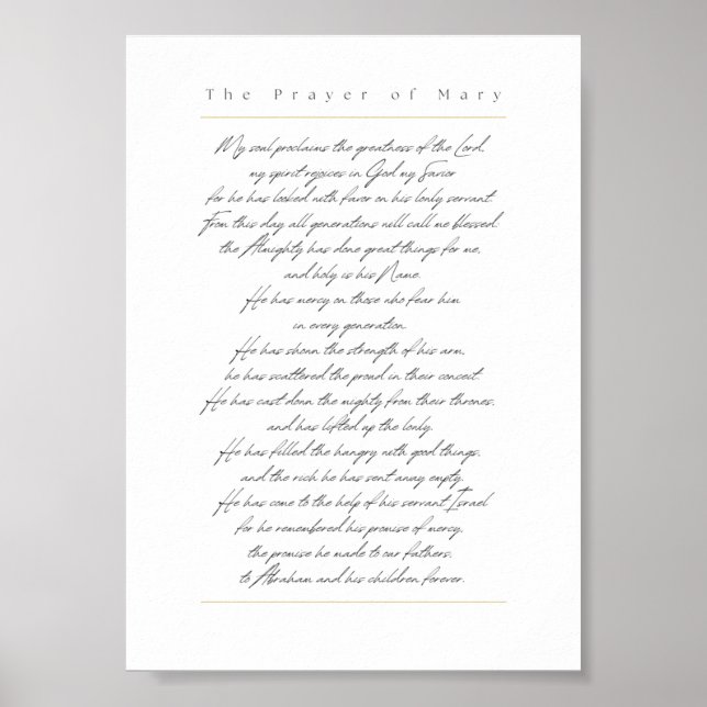 Affiche The Magnificat Print - 5x7 White, English (Devant)