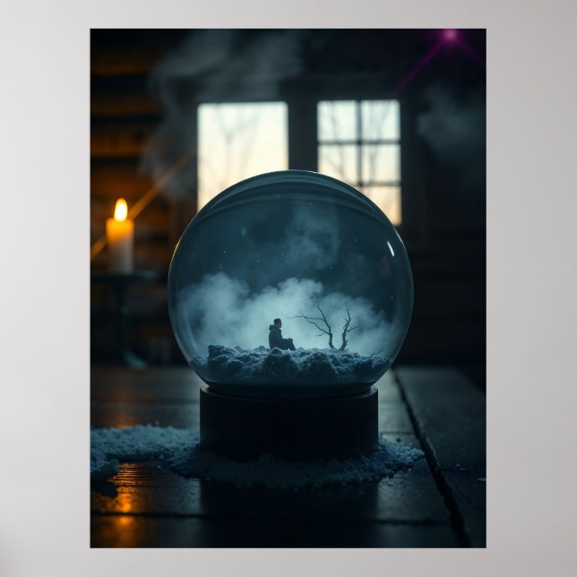 Affiche The Man in the Globe – Mystical Surreal Wall Tapes (Devant)