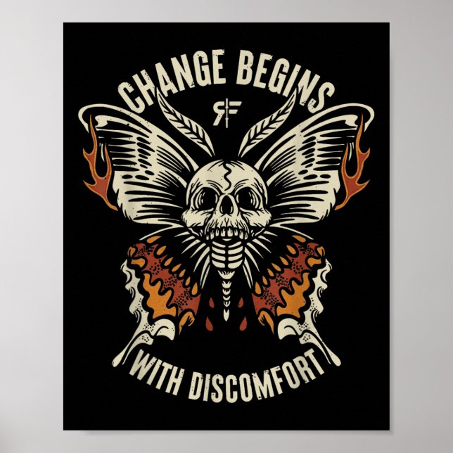 Affiche The Marisa Butterfly Skull Change Begin With Disco (Devant)