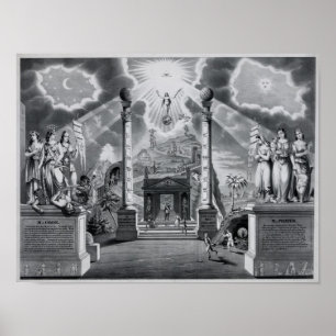 Affiche The Masonic Chart (B&W)