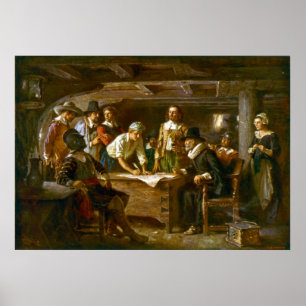 Affiche The Mayflower Compact, 1620, Ferris