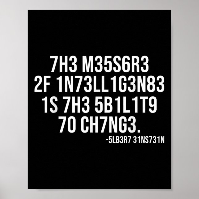 Affiche The Measure Of Intelligence Coded Motivational Sci (Devant)