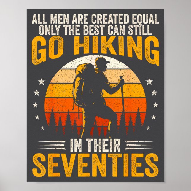 Affiche The Men Still Go Hiking In Their Seventies Funny H (Devant)
