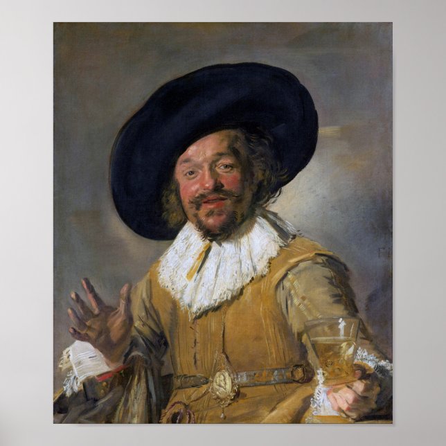 Affiche The Merry Drinker, Frans Hals, 1628-1630 (Devant)