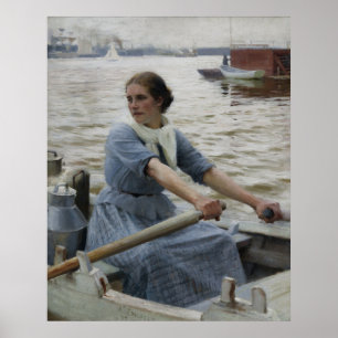 Affiche The Milkmaid, 1889 par Albert Edelfeel